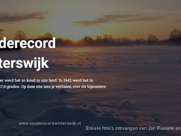 Kouderecord Winterswijk 1942 27 januari 2022